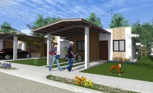 New homes under construction in Panama